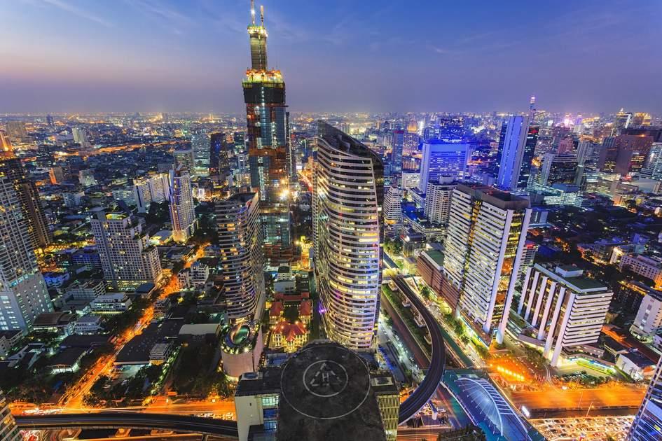 Ho Chi Minh city landscape at night